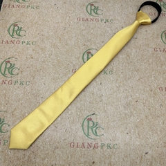Cà vạt nam mẫu thắt sẵn dây kéo phi bóng 5cm màu vàng 2023 Giangpkc - 48cm