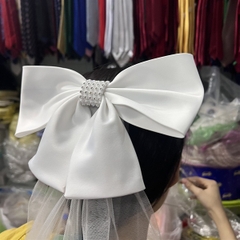 Nơ đính đá kèm voan ngắn Giangpkc nơ T4