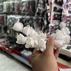 Bộ đôi hai hoa cài tóc cô dâu trắng ốp bên hoặc sau Giangpkc 102023
