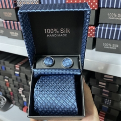 Cà vạt nam màu xanh nhạt kèm hộp bản nhỏ 6cm dành cho nam thanh niên set đầy đủ mẫu t11-2023 Giangpkc 011-30