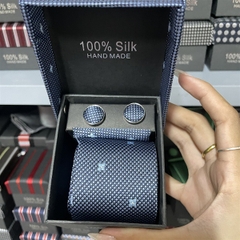 Cà vạt nam màu xanh nhạt kèm hộp bản nhỏ 6cm dành cho nam thanh niên set đầy đủ mẫu t11-2023 Giangpkc 011-47