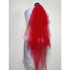Voan trơn cô dâu đỏ 90cm 2 lớp giangpkc