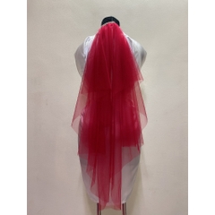 Voan trơn cô dâu đỏ 90cm 2 lớp giangpkc