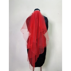 Voan trơn cô dâu đỏ 90cm 2 lớp giangpkc