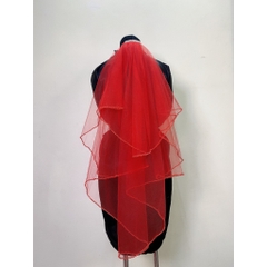 Voan trơn cô dâu đỏ 90cm 2 lớp giangpkc