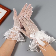 Găng tay cô dâu lưới đính hoa cổ tay bèo sang trọng mẫu mới t12/2023