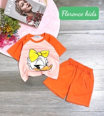 006 Bé gái bộ short in vịt