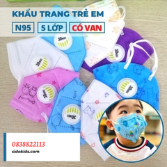 Khẩu trang kháng khuẩn 5 lớp N95 có van SHB