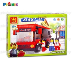 Bộ xếp hình xe buýt đưa rước học sinh ( 318pcs)