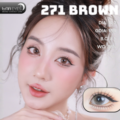 (Luna Eyes) 271 BROWN - size vừa