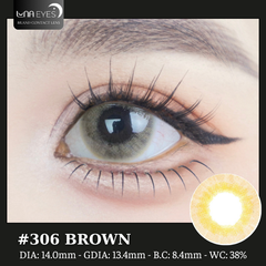 (Luna Eyes) 306 BROWN - size nhỏ