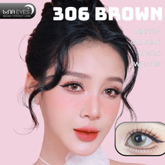 (Luna Eyes) 306 BROWN - size nhỏ