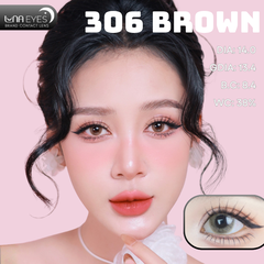 (Luna Eyes) 306 BROWN - size nhỏ