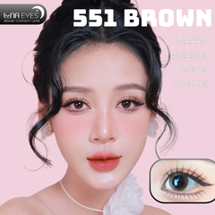(Luna Eyes) 551 BROWN - size nhỏ