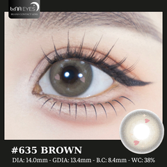 (quà tặng) 635 BROWN - size nhỏ