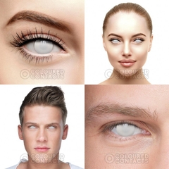 (Babiee) Lens Cosplay Màu Trắng Full Tròng Mắt