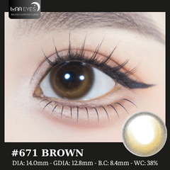 (quà tặng) 671 BROWN - size nhỏ