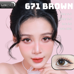(quà tặng) 671 BROWN - size nhỏ