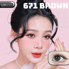 (quà tặng) 671 BROWN - size nhỏ