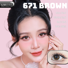 (quà tặng) 671 BROWN - size nhỏ