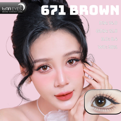 (quà tặng) 671 BROWN - size nhỏ