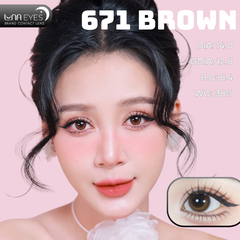 (quà tặng) 671 BROWN - size nhỏ