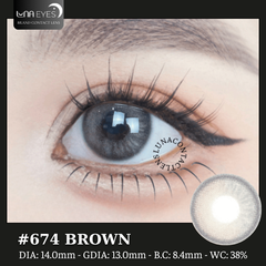 (quà tặng) 674 BROWN - size nhỏ