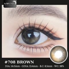 (Luna Eyes) 708 BROWN - size nhỏ