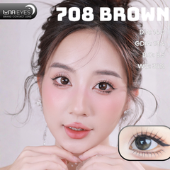 (Luna Eyes) 708 BROWN - size nhỏ