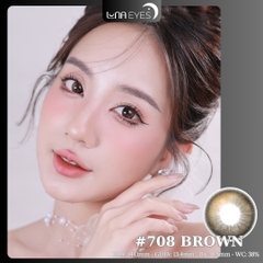 (Luna Eyes) 708 BROWN - size nhỏ