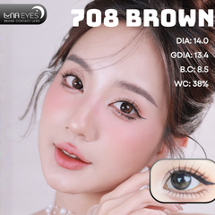 (Luna Eyes) 708 BROWN - size nhỏ