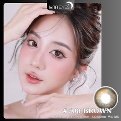 (Luna Eyes) 708 BROWN - size nhỏ