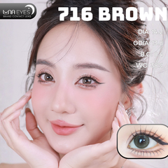 (Luna Eyes) 716 BROWN - size vừa
