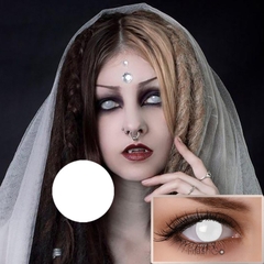 (Babiee) Lens Cosplay Màu Trắng Full Tròng Mắt