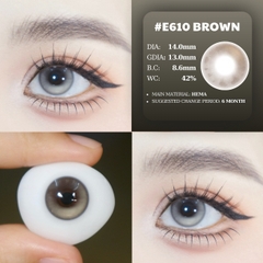 (Luna Eyes) E610 BROWN - size nhỏ
