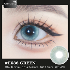 (Luna Eyes) E686 GREEN - size to