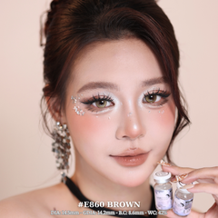 (Luna Eyes) E860 BROWN - size to