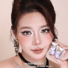(Luna Eyes) E860 BROWN - size to