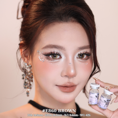 (Luna Eyes) E860 BROWN - size to
