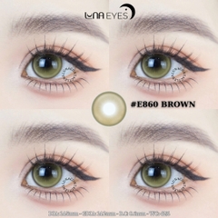 (Luna Eyes) E860 BROWN - size to
