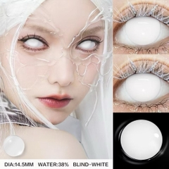 (Babiee) Lens Cosplay Màu Trắng Full Tròng Mắt