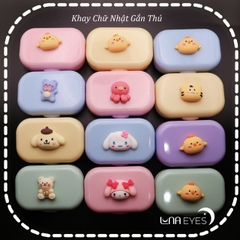 KHAY GƯƠNG CHỮ NHẬT GẮN THÚ + dụng cụ đeo lens
