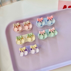 Khay đơn pha lê hình Cherry trong suốt kèm dụng cụ đeo