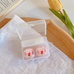 Khay đơn pha lê hình thú cầm trái cây trong suốt kèm dụng cụ đeo