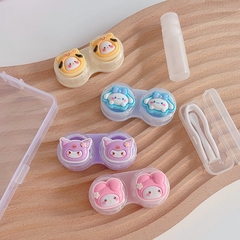 Khay hoạt hình đựng được 4 đôi lens kèm dụng cụ đeo