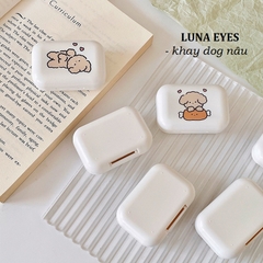 Khay chó nâu LUNA EYES kèm dụng cụ đeo lens