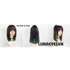 [TS315] Tóc layer ngắn màu đen light xanh lá