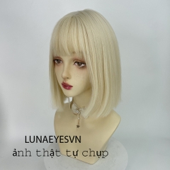 [WTHK55] Tóc Giả Vic Ngắn Màu Vàng Be