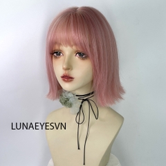 [JG176] Tóc Giả BOB Dài Màu Hồng Trắng