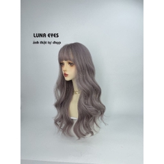 [JG126] Tóc Giả Xoăn Dài Màu Xám Tím